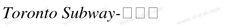 Toronto Subway字体转换